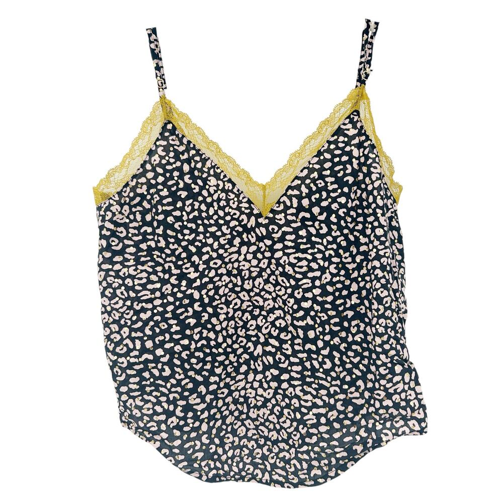 Victoria's Secret Women Leopard‎ Lace Coquette Y2K Sleep Cami Top XS